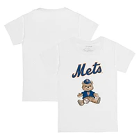 Toddler Tiny Turnip White New York Mets Teddy Boy T-Shirt