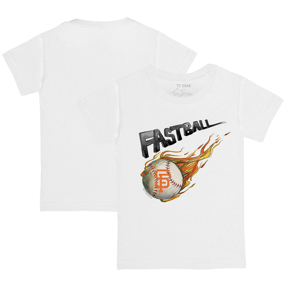 Toddler Tiny Turnip White San Francisco Giants Fastball T-Shirt