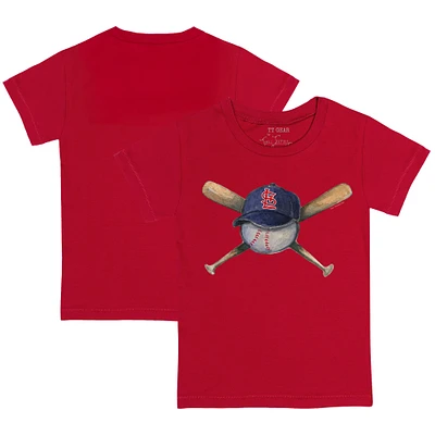 Toddler Tiny Turnip  Red St. Louis Cardinals Hat Cross Bats T-Shirt