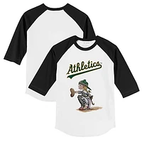 Toddler Tiny Turnip White/Black Athletics Kate 3/4-Sleeve Raglan T-Shirt