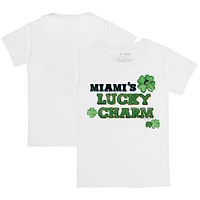 Toddler Tiny Turnip White Miami Marlins Lucky Charm T-Shirt