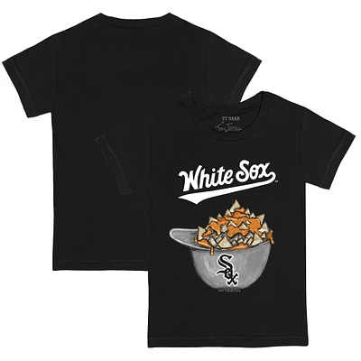 Toddler Tiny Turnip Black Chicago White Sox Nacho Helmet T-Shirt