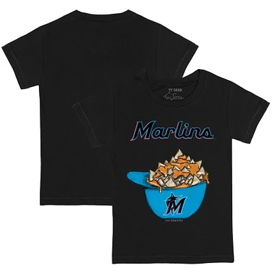Toddler Tiny Turnip Black Miami Marlins Nacho Helmet T-Shirt