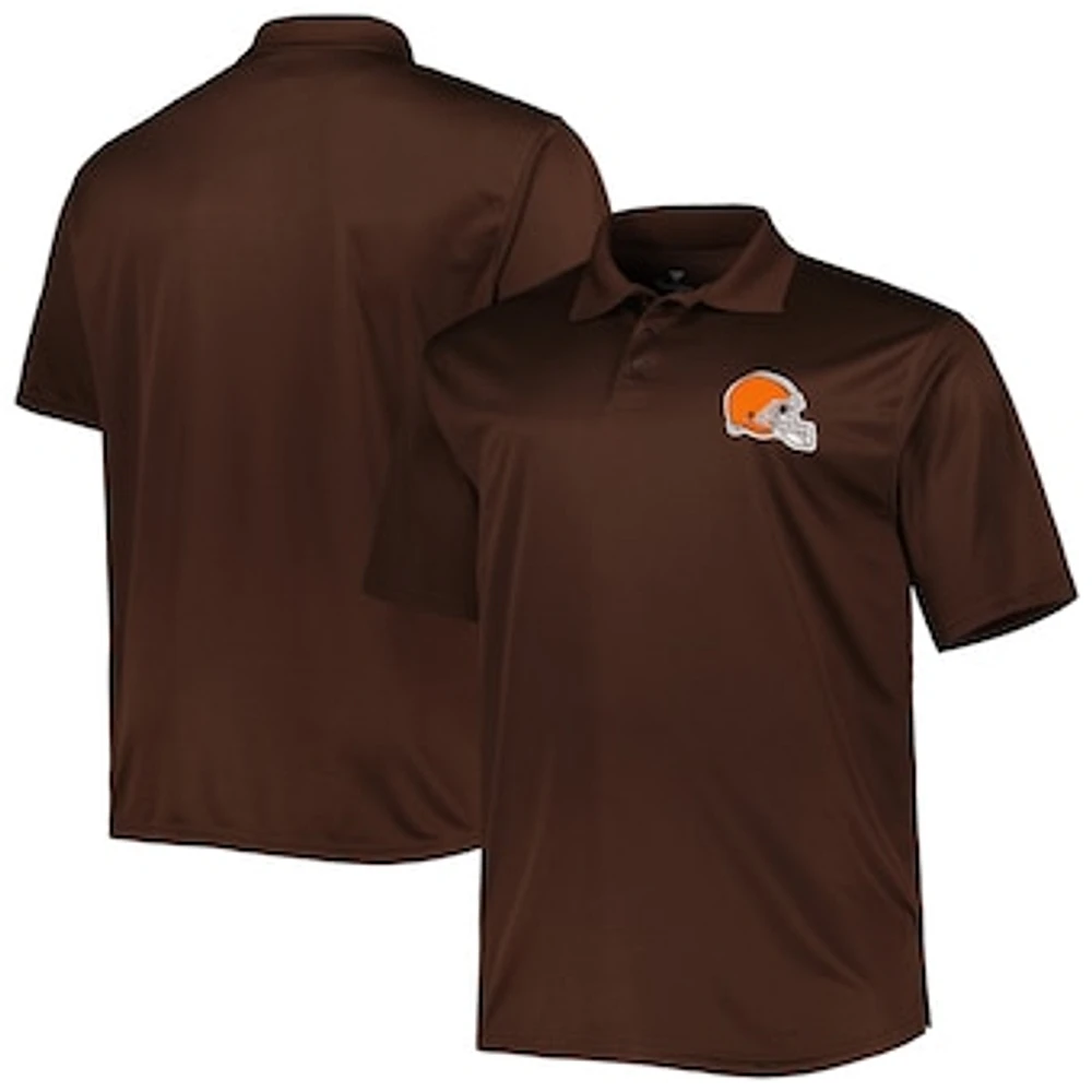 Men's Brown Cleveland Browns Big & Tall Birdseye Polo