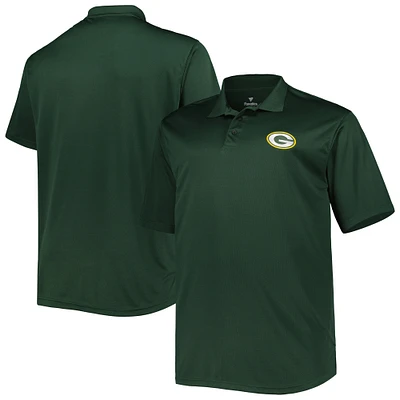 Men's Green Green Bay Packers Big & Tall Birdseye Polo