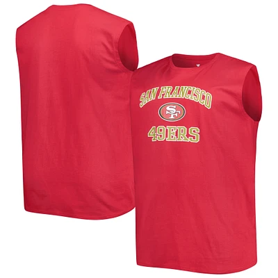 Men's Scarlet San Francisco 49ers Big & Tall Muscle Tank Top