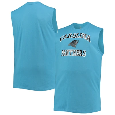 Men's Blue Carolina Panthers Big & Tall Muscle Tank Top