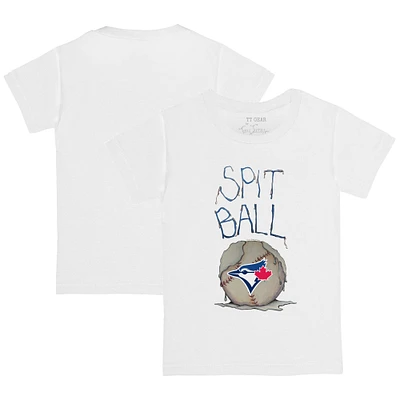 Toddler Tiny Turnip White Toronto Blue Jays Spit Ball T-Shirt