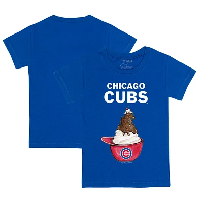 Toddler Tiny Turnip Royal Chicago Cubs Sundae Helmet T-Shirt