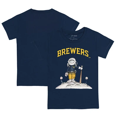 Youth Tiny Turnip Navy Milwaukee Brewers Astronaut T-Shirt