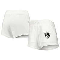 Women's Concepts Sport  White Brooklyn Nets Sunray Shorts