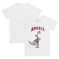 Youth Tiny Turnip White Los Angeles Angels Bronto Logo T-Shirt