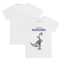 Youth Tiny Turnip White Texas Rangers Bronto Logo T-Shirt