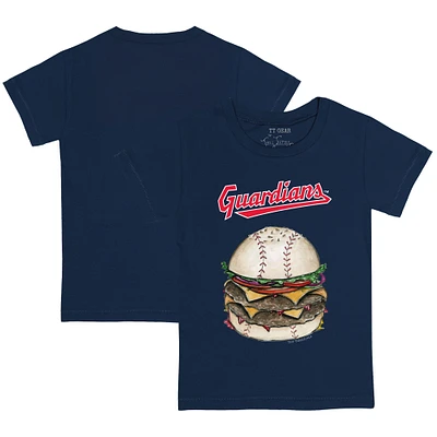 Youth Tiny Turnip Navy Cleveland Guardians Burger T-Shirt