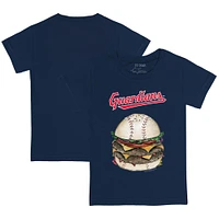 Youth Tiny Turnip Navy Cleveland Guardians Burger T-Shirt