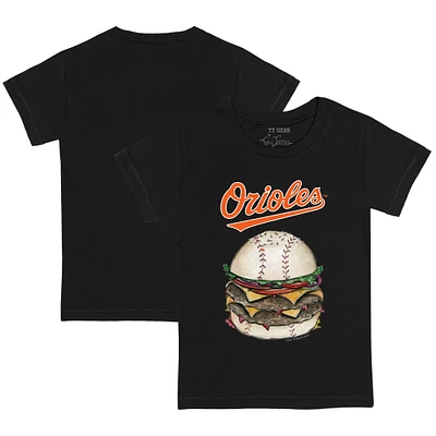 Youth Tiny Turnip Black Baltimore Orioles Burger T-Shirt