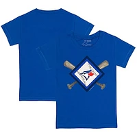 Youth Tiny Turnip Royal Toronto Blue Jays Diamond Cross Bats T-Shirt