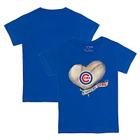 Youth Tiny Turnip Royal Chicago Cubs Heart Banner T-Shirt