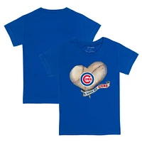Youth Tiny Turnip Royal Chicago Cubs Heart Banner T-Shirt