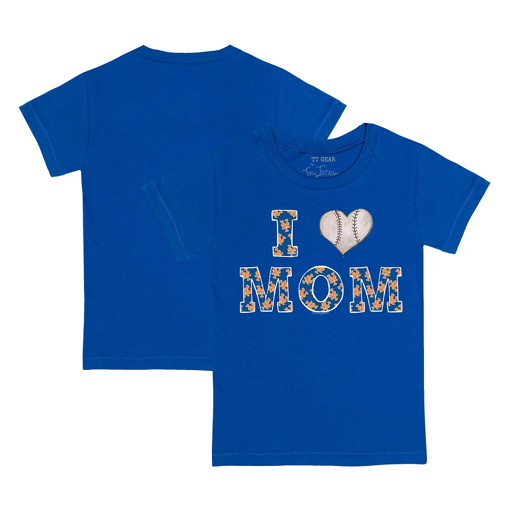 Youth Tiny Turnip Royal New York Mets I Love Mom T-Shirt