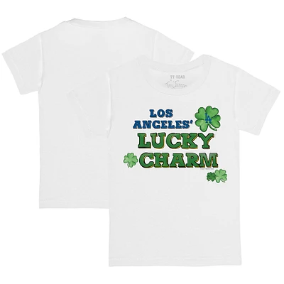 Youth Tiny Turnip White Los Angeles Dodgers Lucky Charm T-Shirt