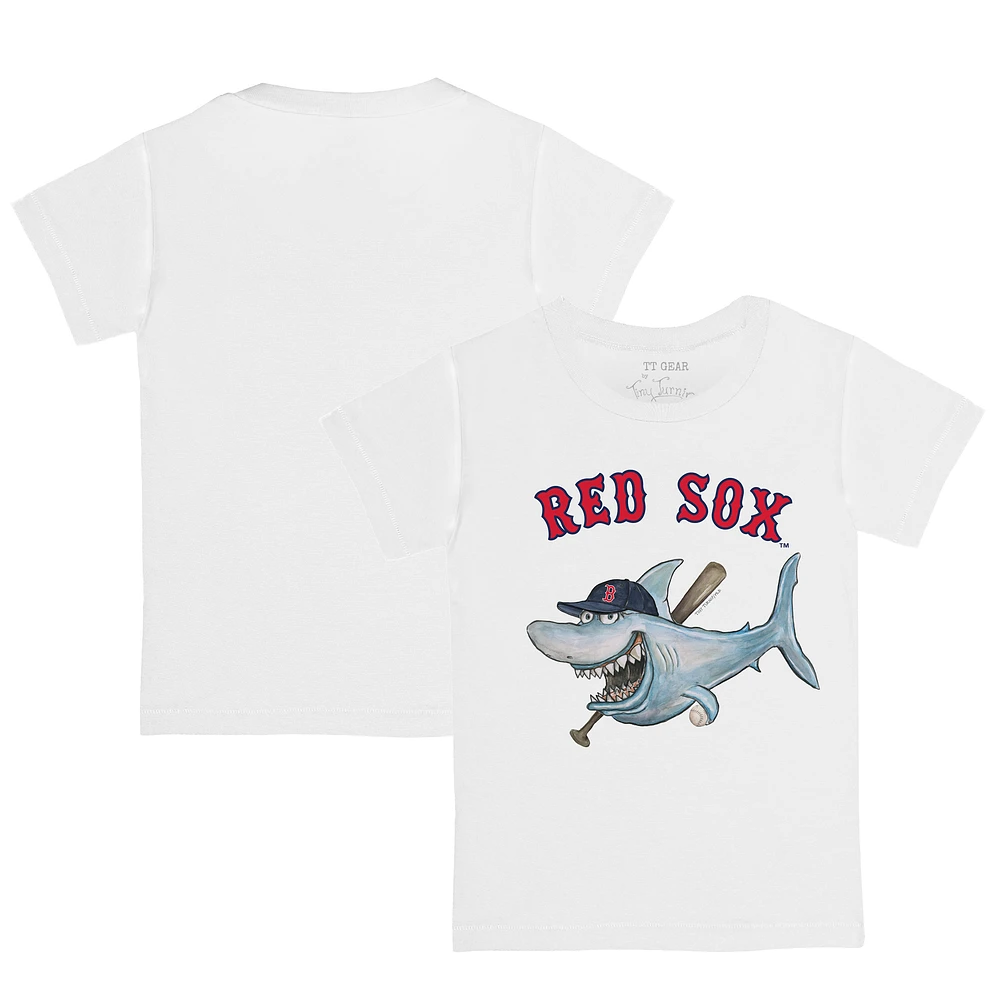 Youth Tiny Turnip White Boston Red Sox Shark Logo T-Shirt
