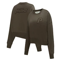 Women's Pro Standard Brown Philadelphia Phillies Fleece Pullover Sweatshirt