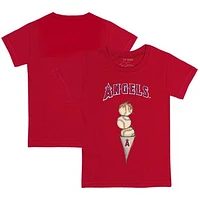 Youth Tiny Turnip Red Los Angeles Angels Triple Scoop T-Shirt