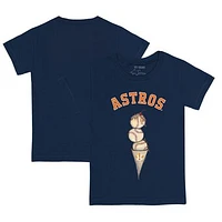 Youth Tiny Turnip Navy Houston Astros Triple Scoop T-Shirt
