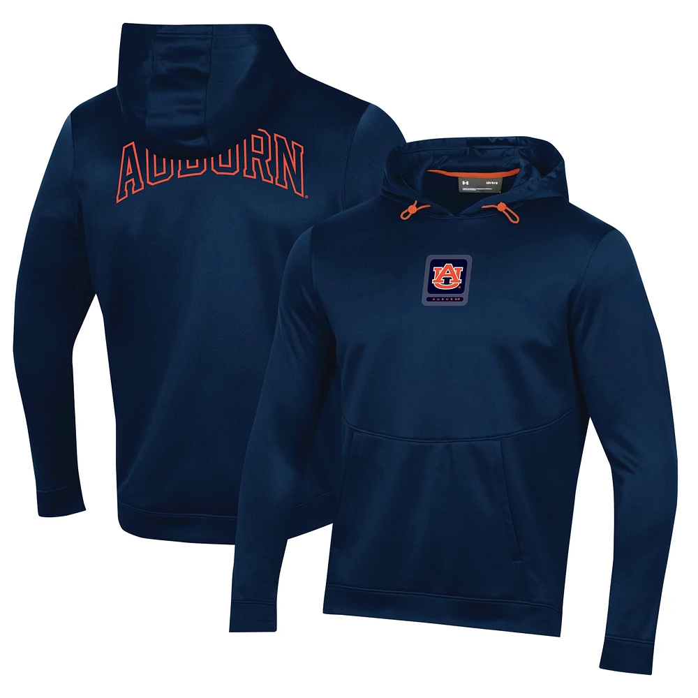 Men's Under Armour Navy Auburn Tigers 2023 Sideline Steiner Pullover Hoodie