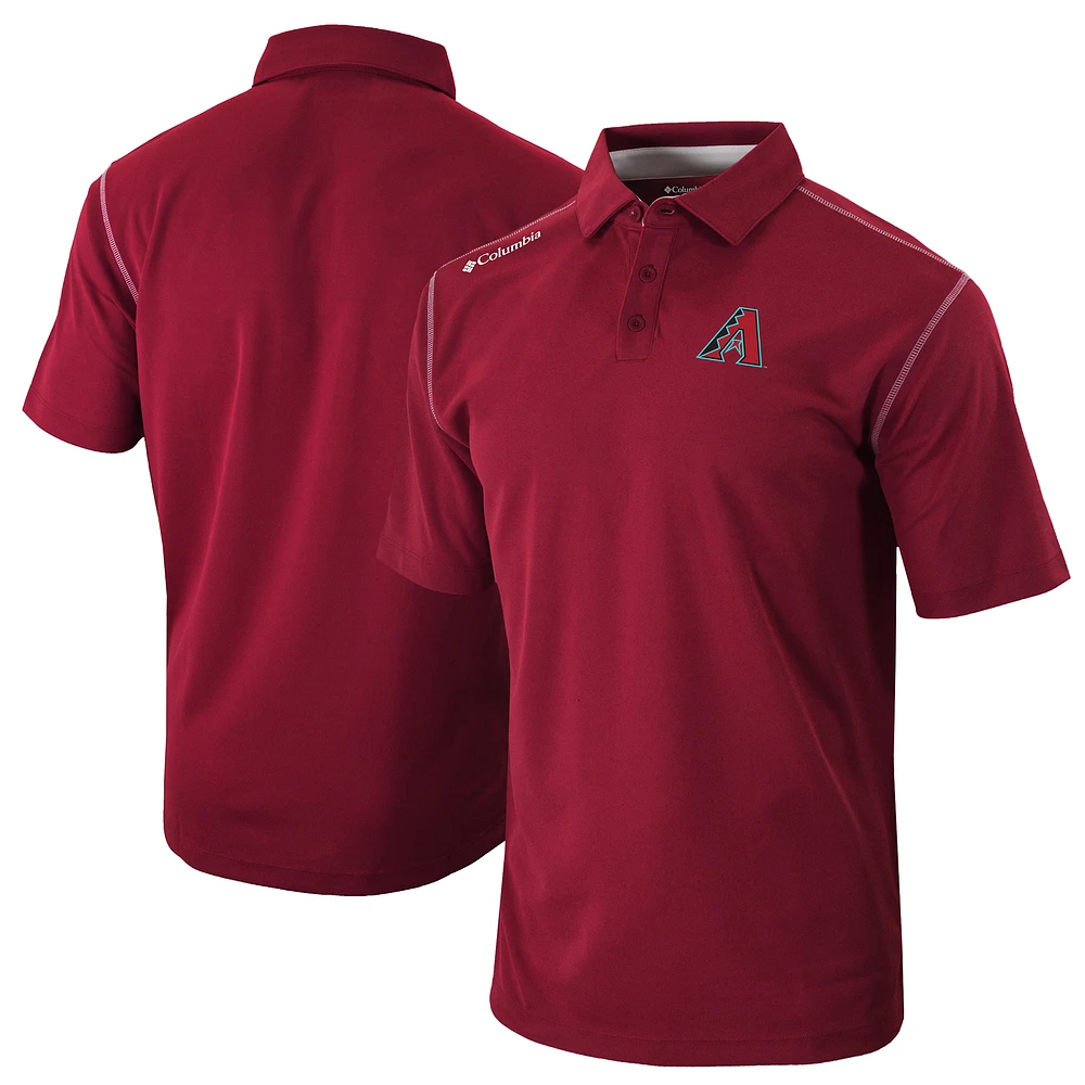 Men's Columbia Red Arizona Diamondbacks Omni-Wick Shotgun Polo