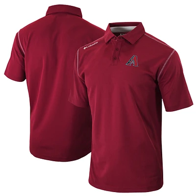 Men's Columbia Red Arizona Diamondbacks Omni-Wick Shotgun Polo