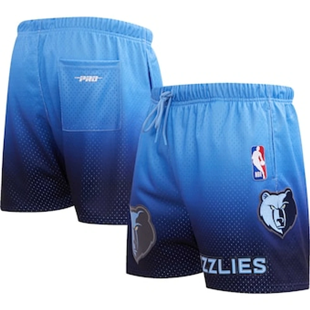 Men's Pro Standard Navy/Light Blue Memphis Grizzlies Ombre Mesh Shorts