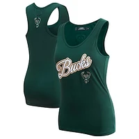 Women's Pro Standard  Hunter Green Milwaukee Bucks Script Tank Top