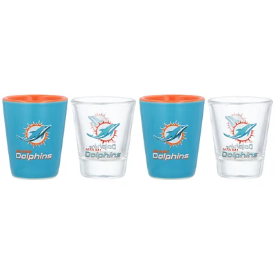 Miami Dolphins Four-Pack Shot Glass Set