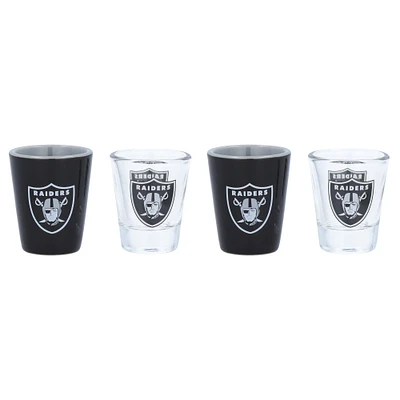 Las Vegas Raiders Four-Pack Shot Glass Set