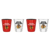 Chicago Blackhawks Four-Pack Shot Glass Set