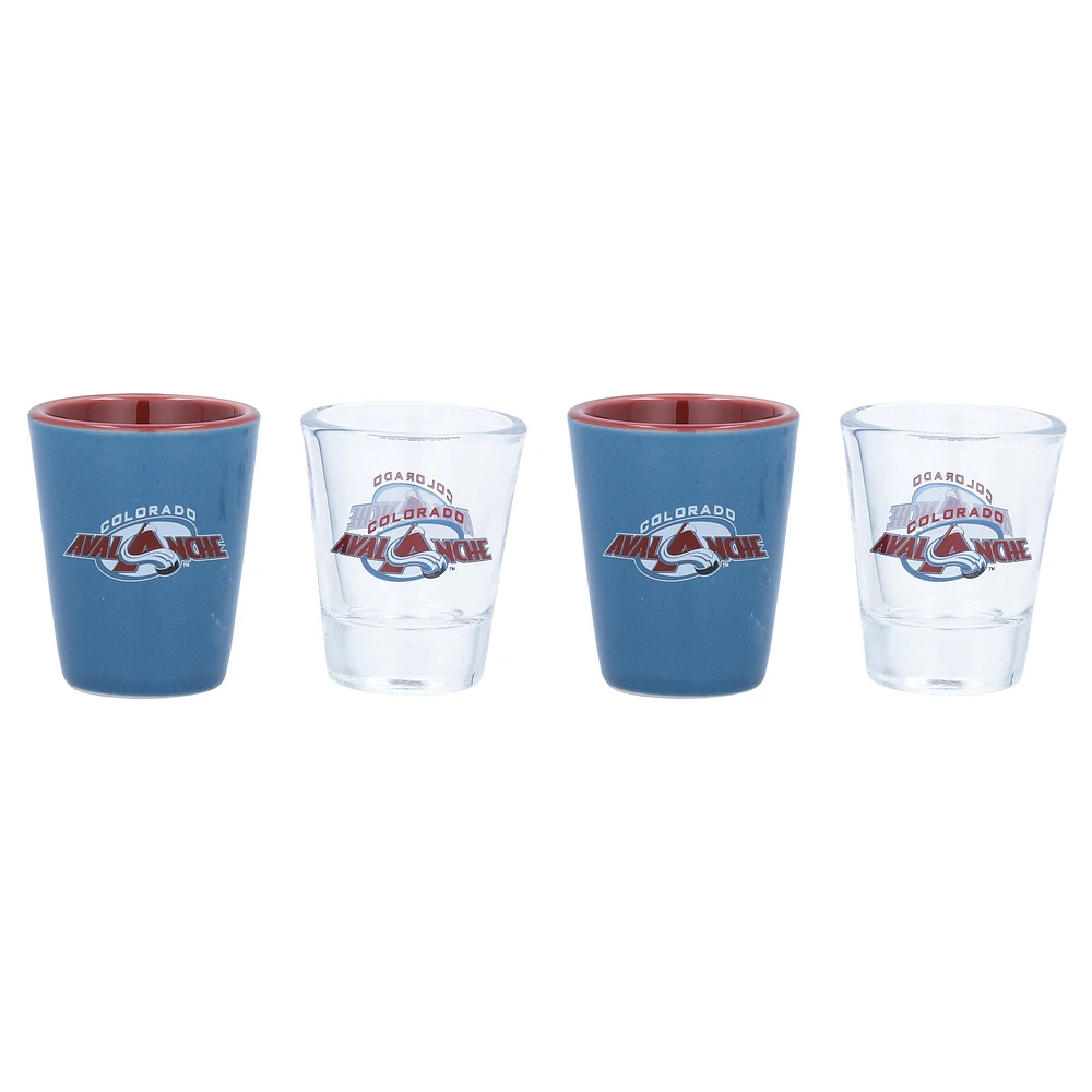 Colorado Avalanche Four-Pack Shot Glass Set