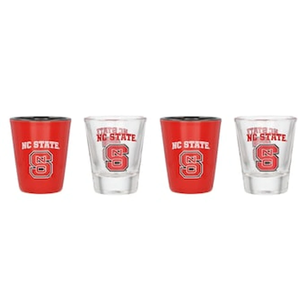 NC State Wolfpack Four-Pack Shot Glass Set