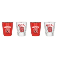 NC State Wolfpack Four-Pack Shot Glass Set