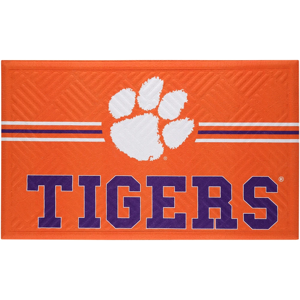 Clemson Tigers Embossed Door Mat