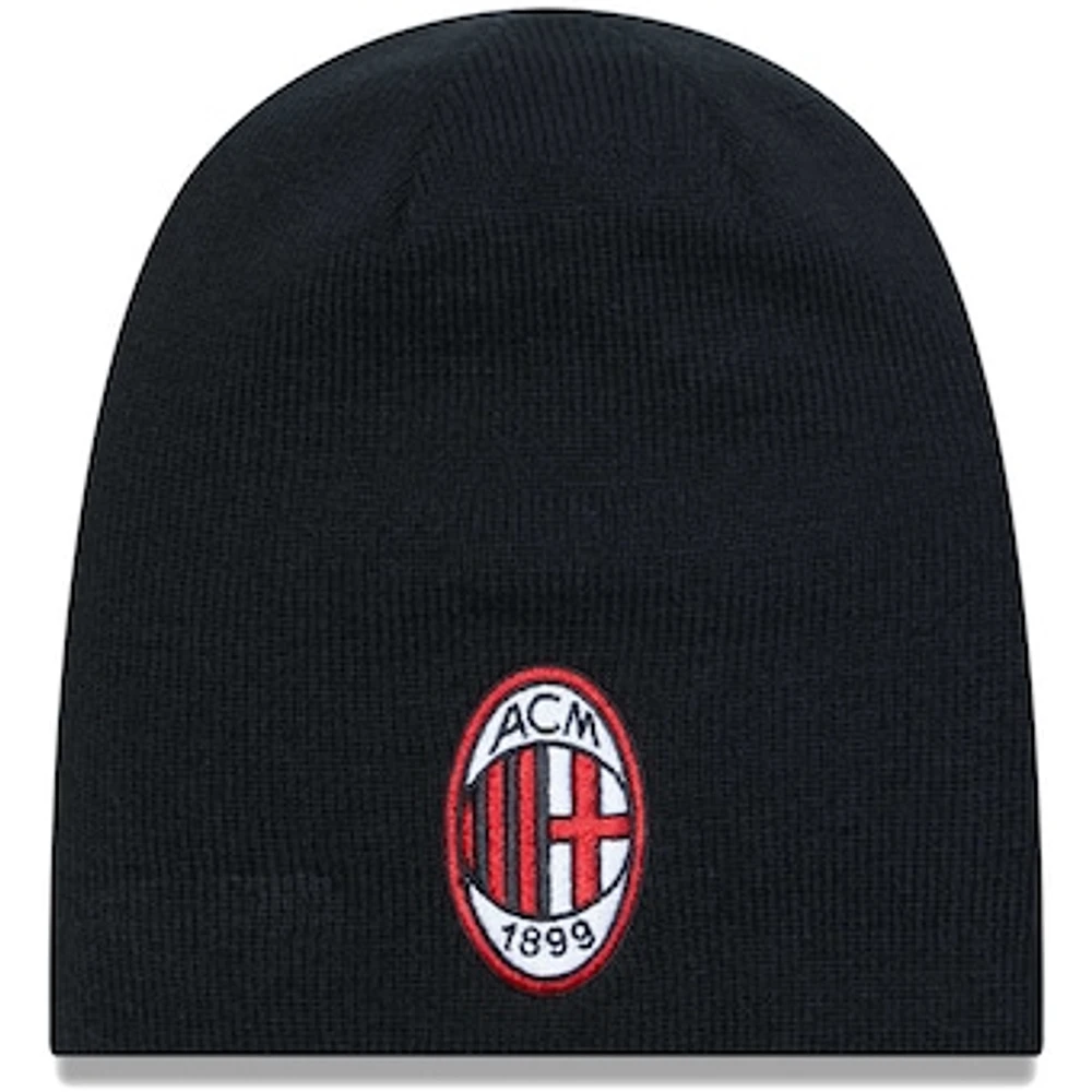 Men's New Era Black AC Milan Skull Reversible Knit Hat