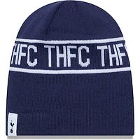 Men's New Era Navy Tottenham Hotspur Wordmark Skull Knit Hat