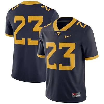 Men's Nike #23 Navy West Virginia Mountaineers Game Jersey