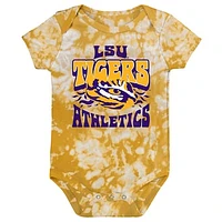 Newborn & Infant Gold LSU Tigers Lil Rocker Tie-Dye Bodysuit