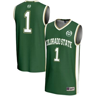 Men's GameDay Greats #1  Green Colorado State Rams Lightweight Basketball Jersey