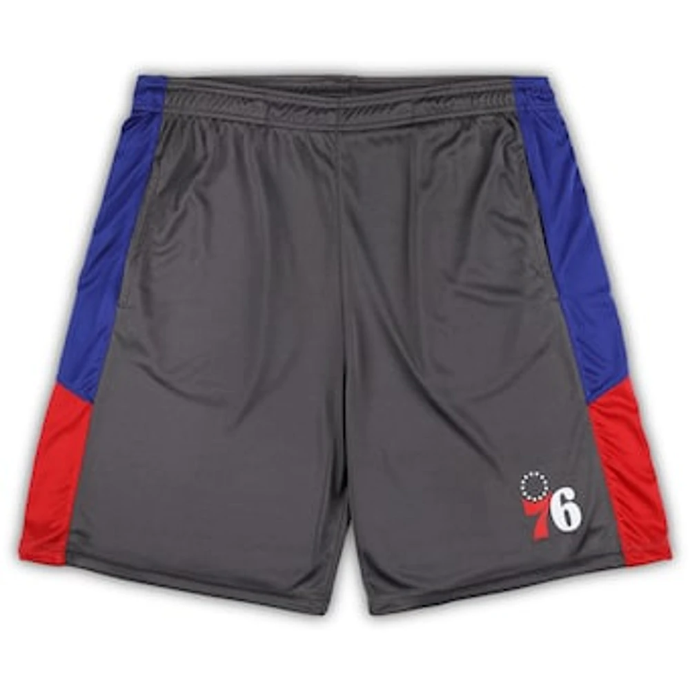 Men's Fanatics Gray Philadelphia 76ers Big & Tall Shorts