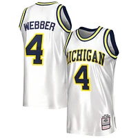 Men's Mitchell & Ness Chris Webber White Michigan Wolverines 1991/92 Authentic Jersey