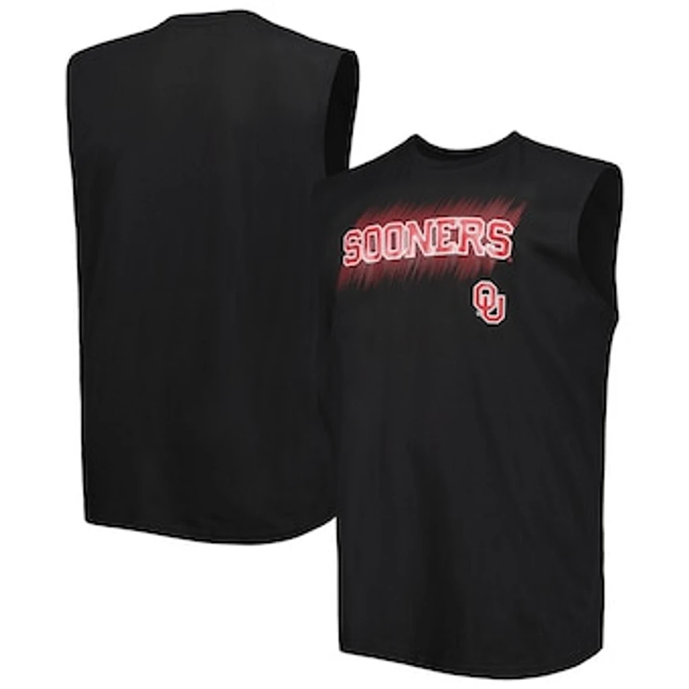 Men's Black Oklahoma Sooners Big & Tall Tank Top