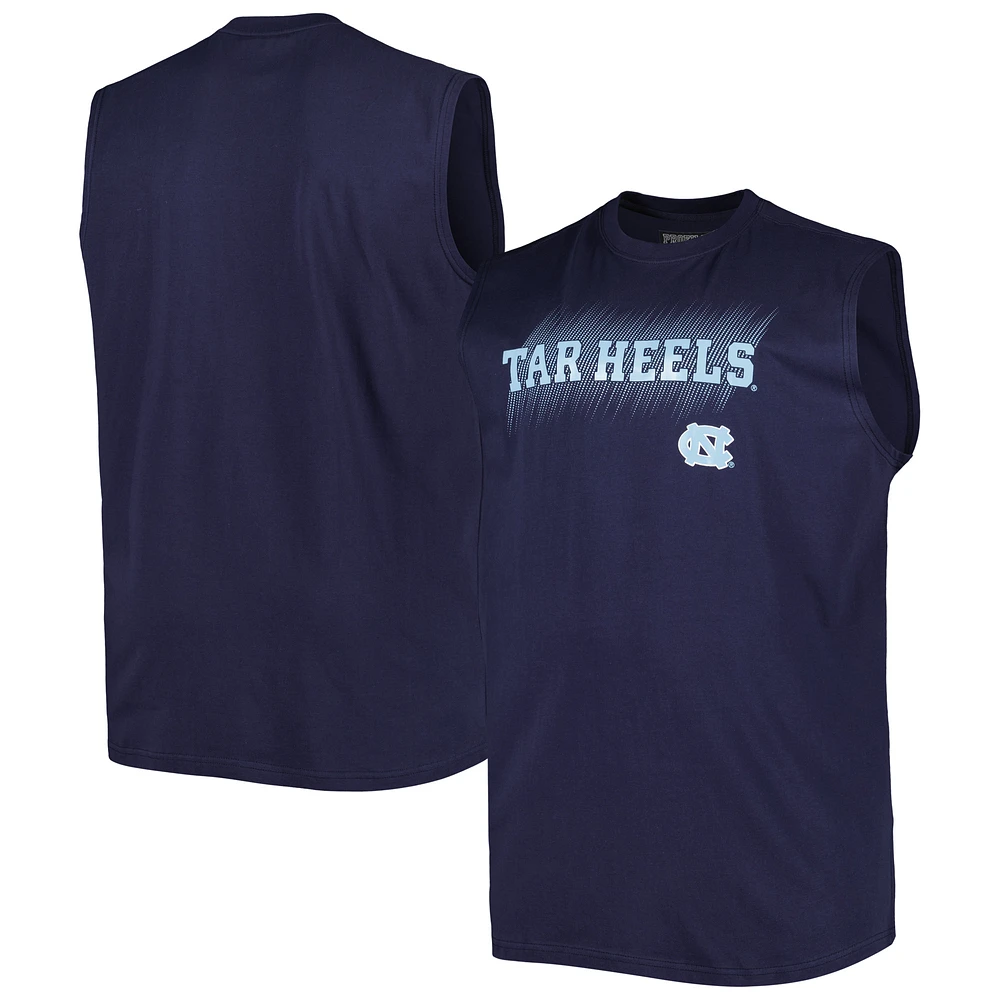 Men's Navy North Carolina Tar Heels Big & Tall Tank Top